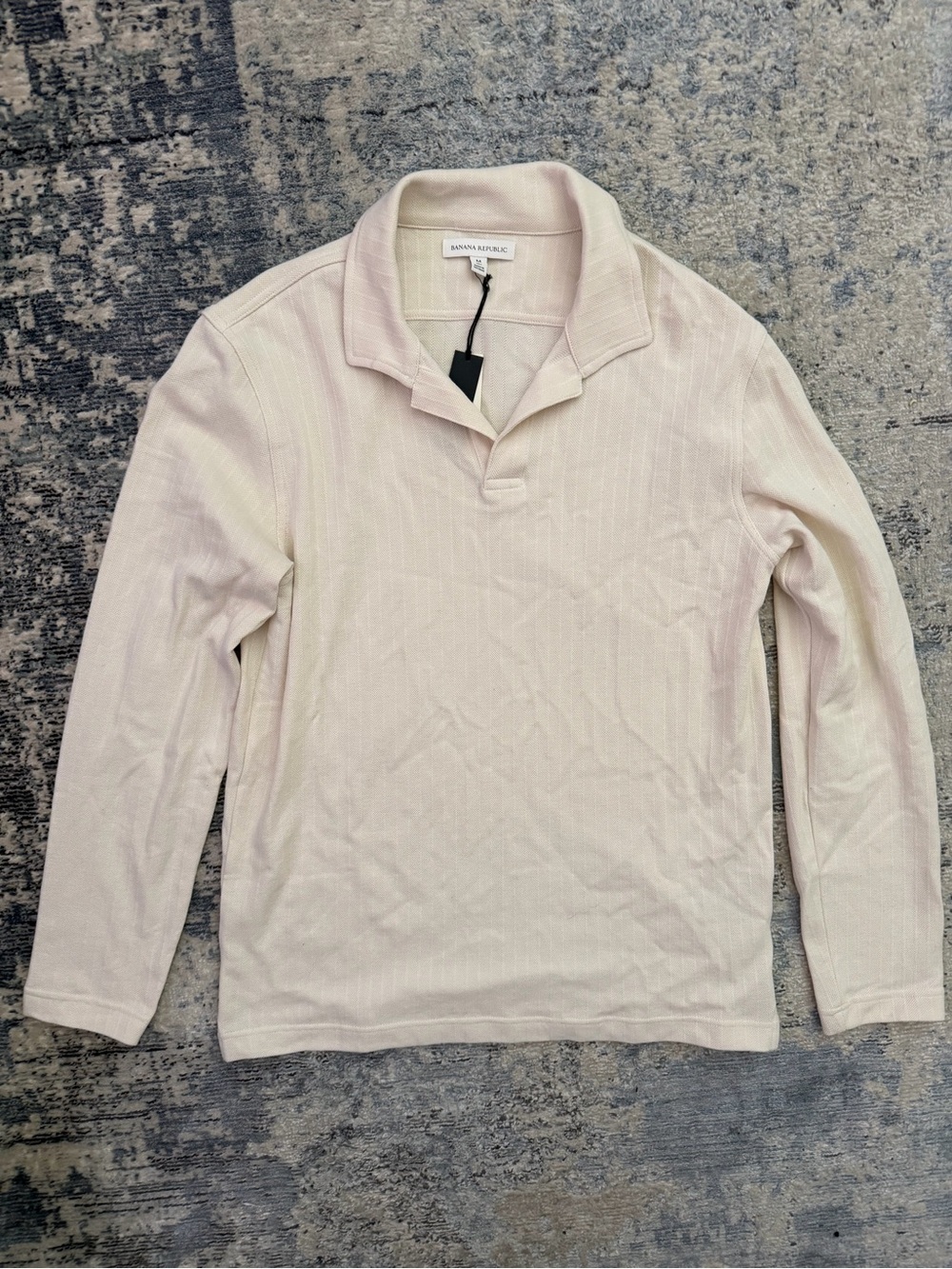 Banana Republic Long-Sleeve Polo in Cream NWT